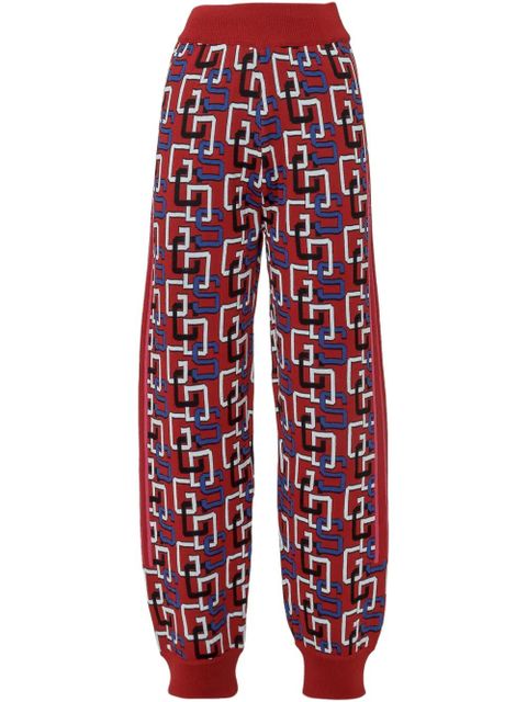 GCDS logo-intarsia track pants - Red - zdjęcie produktu nr 1