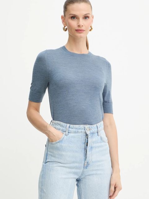 BOSS t-shirt wełniany damski kolor niebieski 50544996 - zdjęcie produktu nr 1