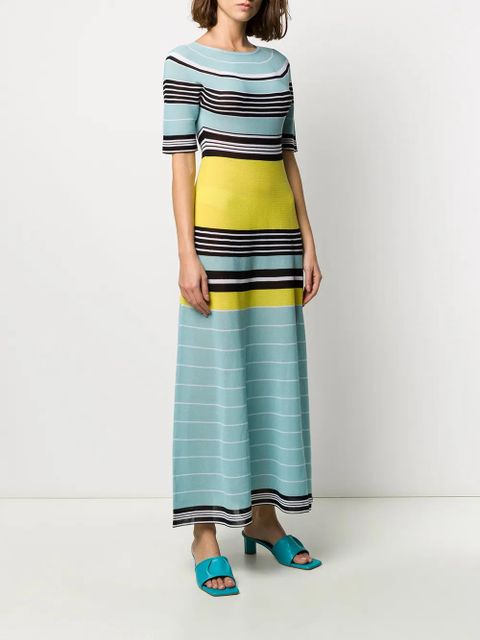 Lanvin striped long knitted dress - Blue - zdjęcie produktu nr 2