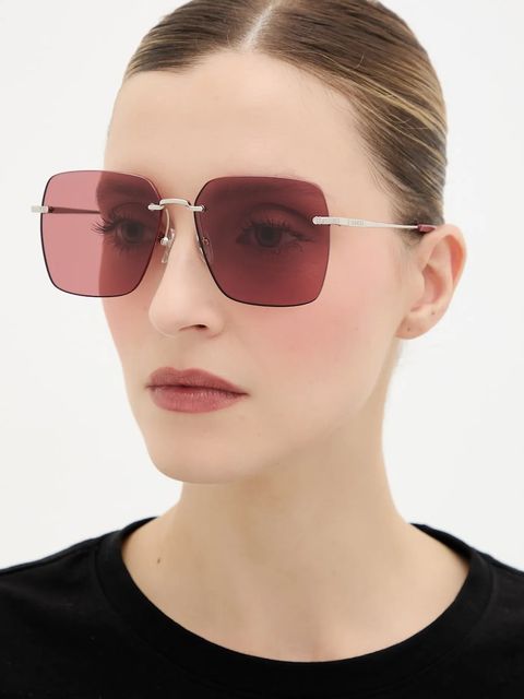 Gucci okulary przeciwsłoneczne damskie kolor srebrny GG1955SA - zdjęcie produktu nr 1