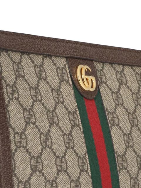Gucci Ophidia zip-up pouch - Neutrals