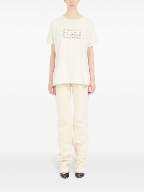 Maison Margiela logo-print cotton T-shirt - Neutrals