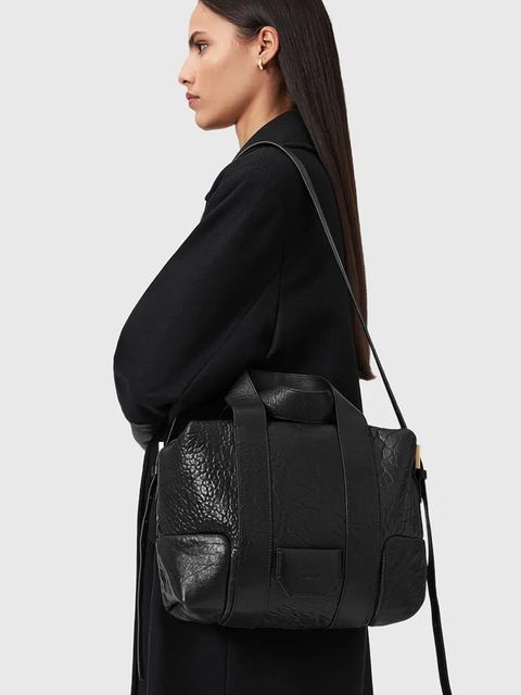 AllSaints torebka skórzana kolor czarny W509XD - zdjęcie produktu nr 2