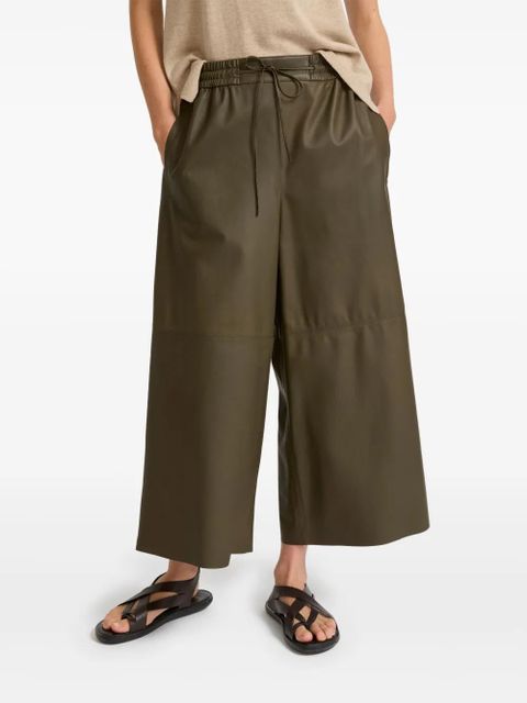 Yves Salomon lambskin culotte pants - Green - zdjęcie produktu nr 2