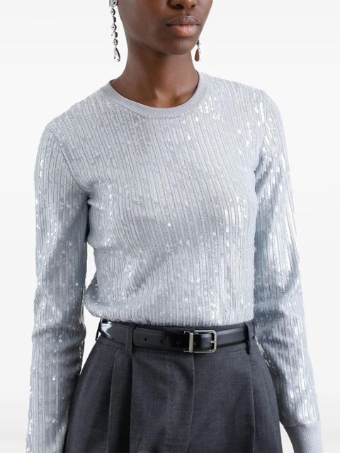 Dolce & Gabbana sequin knitted top - Grey