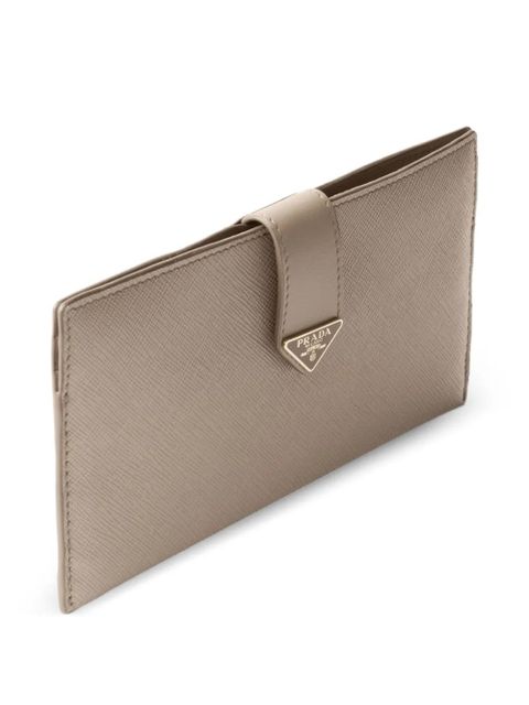 Prada snap triangle-logo leather wallet - Grey - zdjęcie produktu nr 2