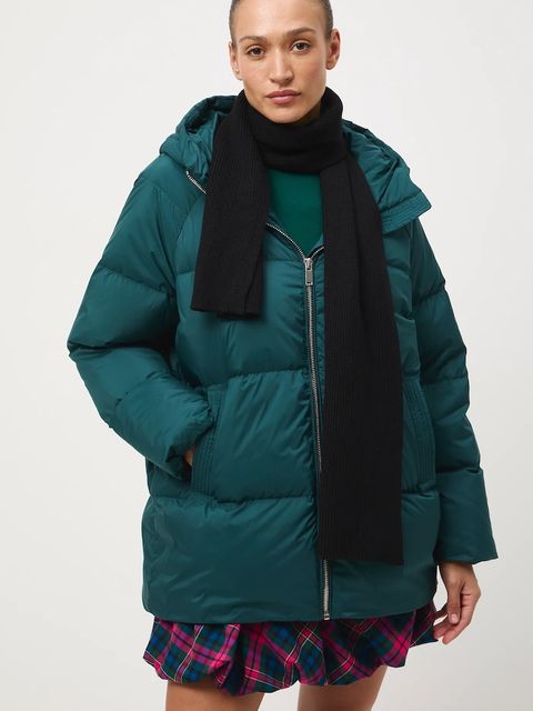 Medicine kurtka puchowa damska kolor zielony zimowa oversize