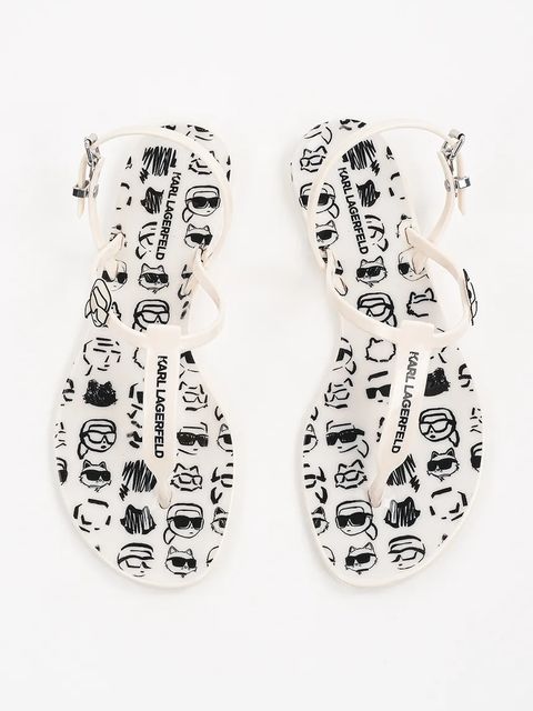 Karl Lagerfeld sandały JELLY NFT damskie kolor beżowy KL80002G