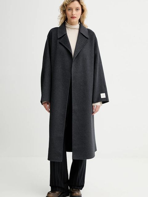 Marc O'Polo sweter z dodatkiem wełny damski kolor beżowy lekki z półgolfem 509511860481 - zdjęcie produktu nr 2