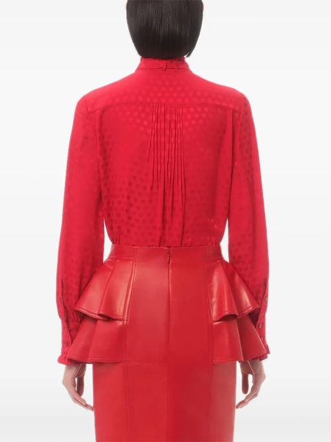 Valentino Garavani Cour de Coeur-print silk shirt - Red