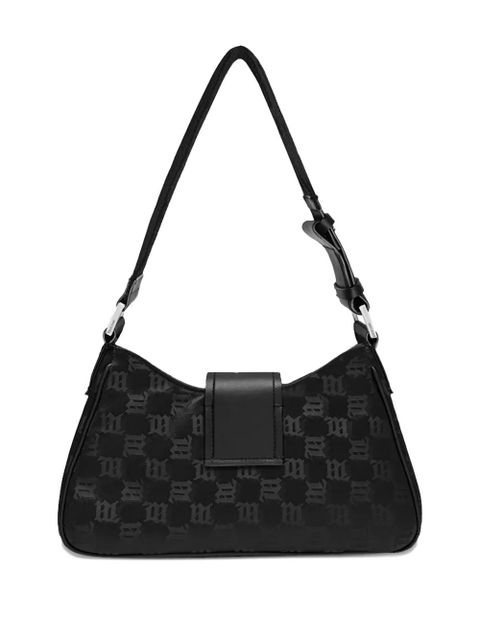 MISBHV medium monogram-detail shoulder bag - Black