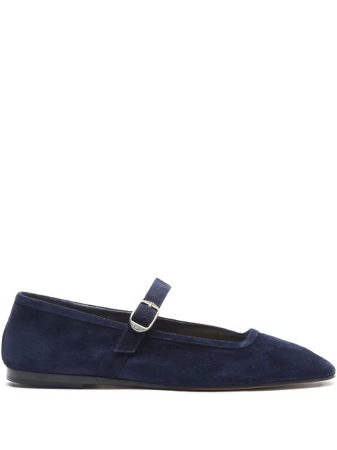 Le Monde Beryl buckle-strap suede ballet flats - Blue - zdjęcie produktu nr 1
