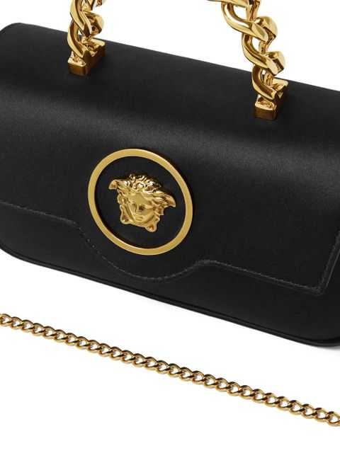 Versace La Medusa satin mini bag - Black