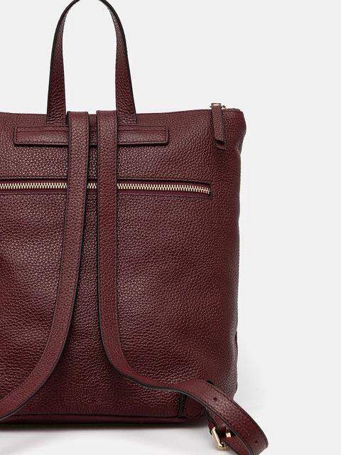 Geox plecak skórzany IRENIE damski kolor bordowy duży gładki D25JVA 00046