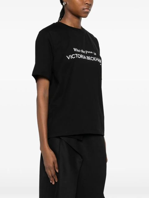 Victoria Beckham cotton T-shirt - Black - zdjęcie produktu nr 2