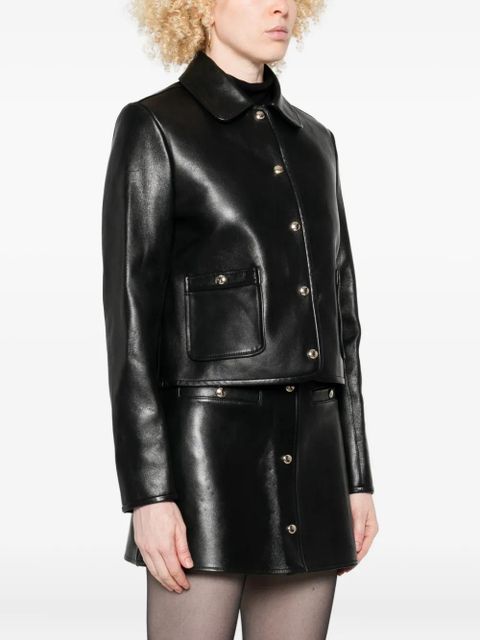 Maje cropped leather jacket - Black - zdjęcie produktu nr 2
