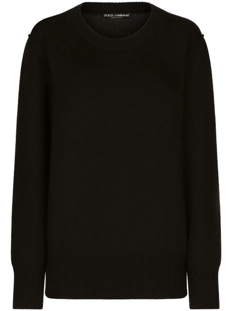 Dolce & Gabbana round-neck drop-shoulder jumper - Black - zdjęcie produktu nr 1