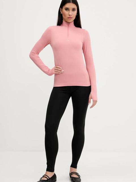 Pangaia longsleeve Plant-Stretch Zipped Long Sleeve Top damski kolor różowy 10002426