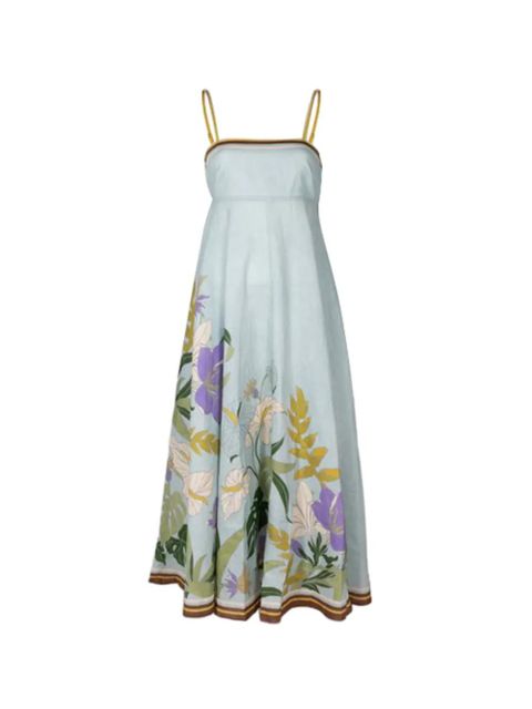 ALEMAIS Alfie floral-print midi dress - Blue - zdjęcie produktu nr 1