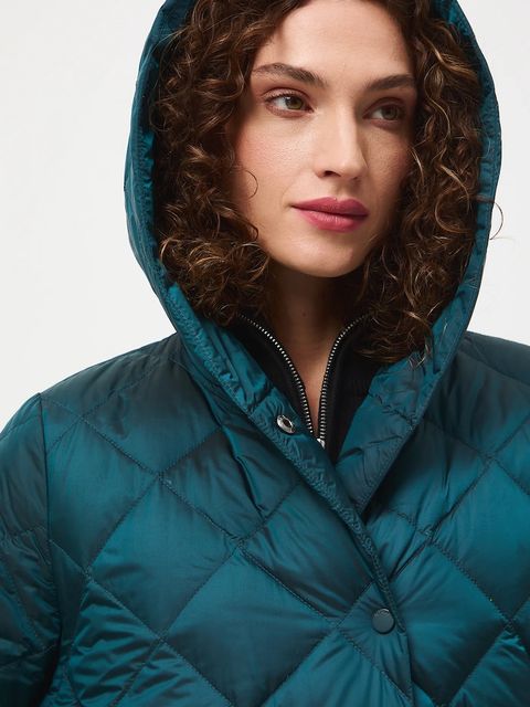 Medicine płaszcz puchowy damski kolor turkusowy
