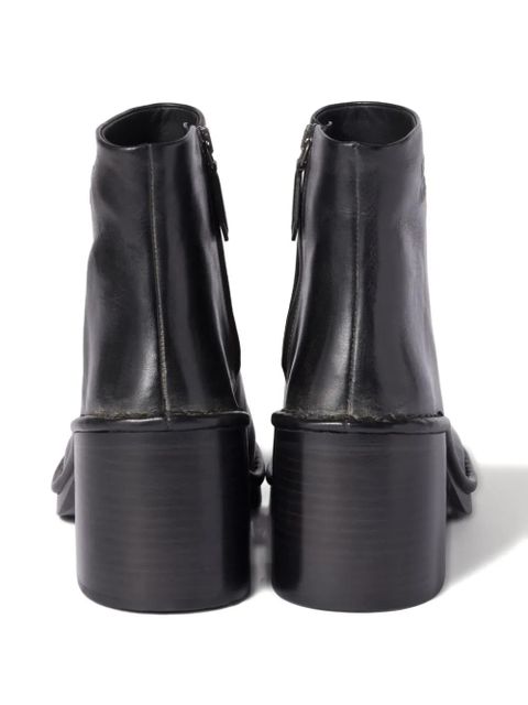 Miu Miu 70mm leather ankle boots - Black