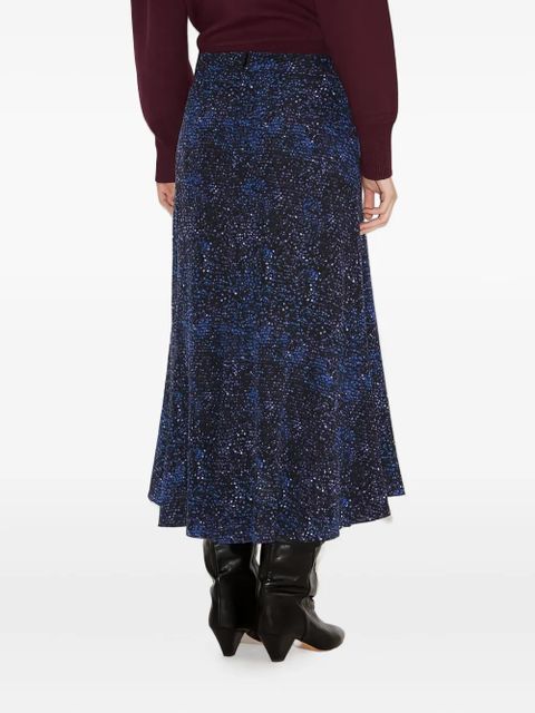ISABEL MARANT sequin-pattern midi skirt - Blue