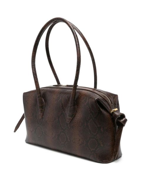 Yuzefi Brioche leather shoulder bag - Brown