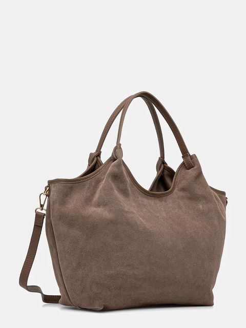 Answear.LAB torebka zamszowa kolor brązowy