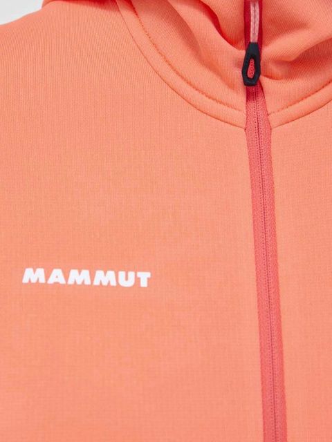 Mammut bluza sportowa Aconcagua Light ML kolor pomarańczowy z kapturem gładka