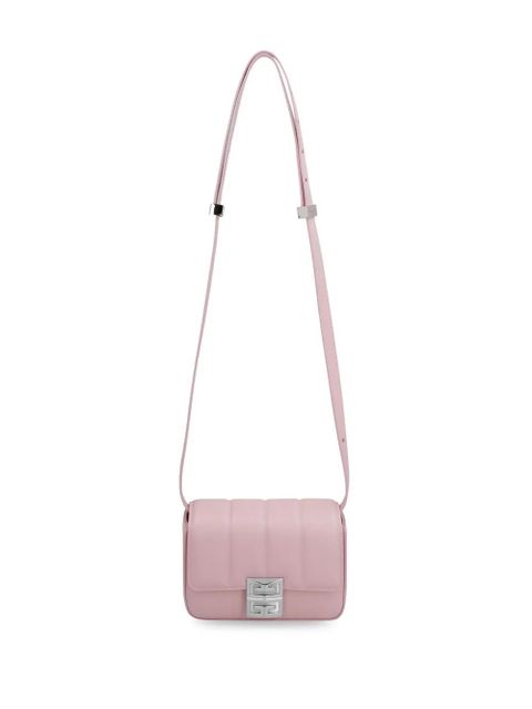 Givenchy logo-plaque leather satchel bag - Pink