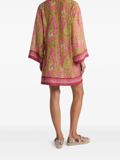 ETRO paisley mini dress - Pink