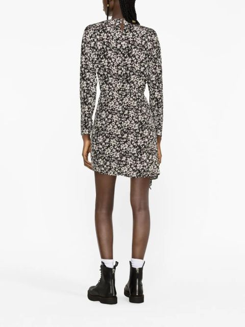 MARANT ÉTOILE Dulce floral-print minidress - Black
