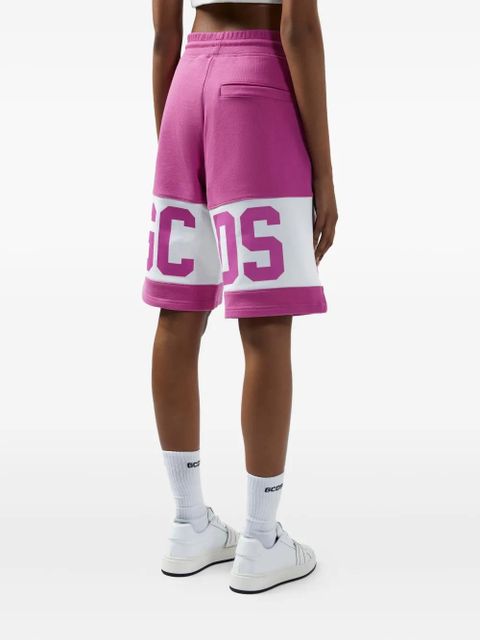 GCDS logo-print track shorts - Pink