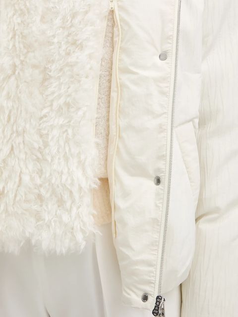 BOSS kurtka kolor beżowy zimowa oversize 50546842