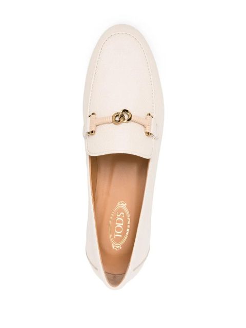 Tod's chain-link leather loafers - Neutrals