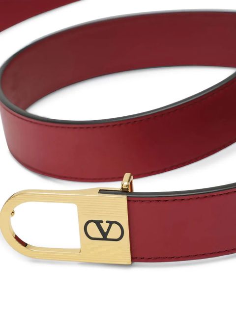Valentino Garavani logo-buckle belt - Red - zdjęcie produktu nr 2