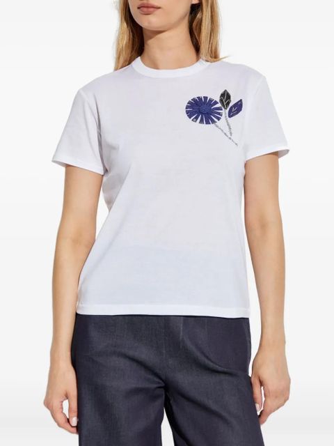 Marni embroidered flower T-shirt - White