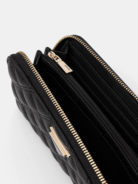 Guess portfel GIULLY damski kolor czarny SWQG96 73146