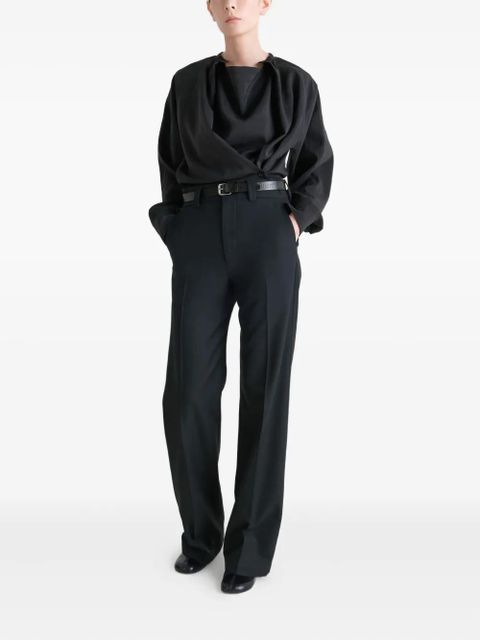 LEMAIRE pleated straight trousers - Blue