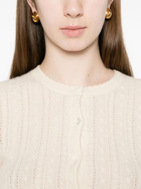 DÔEN Danae cable-knit cardigan - Neutrals