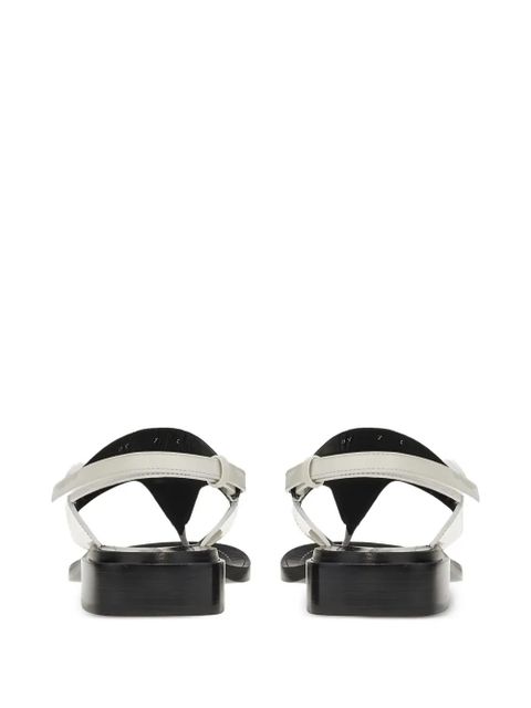 Ferragamo Nya leather ankle-strap sandals - White