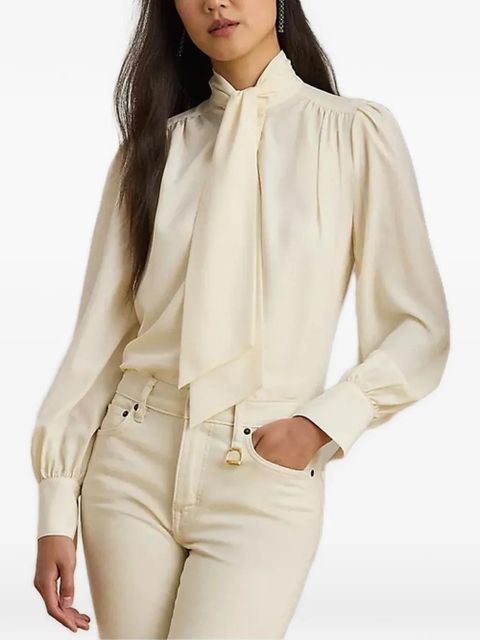 Lauren Ralph Lauren tie-neck blouse - Neutrals - zdjęcie produktu nr 1