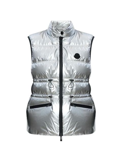 Moncler drawstring padded gilet - Silver - zdjęcie produktu nr 1