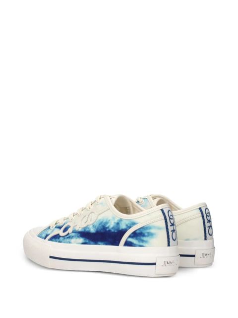 Jimmy Choo tie-dye logo-patch sneakers - Neutrals