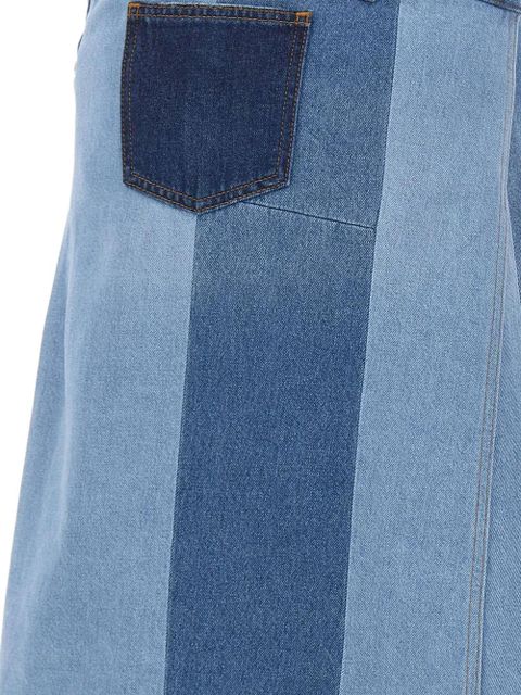 Coperni patchwork denim skirt - Blue
