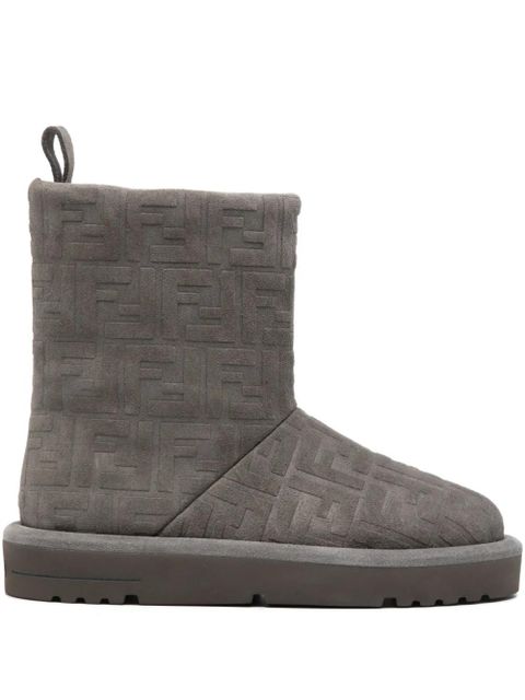 FENDI 25mm Apres Chic embossed-FF boots - Grey - zdjęcie produktu nr 1