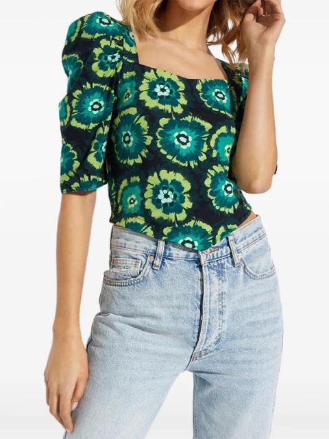 Free People floral-print open-back top - Green - zdjęcie produktu nr 1