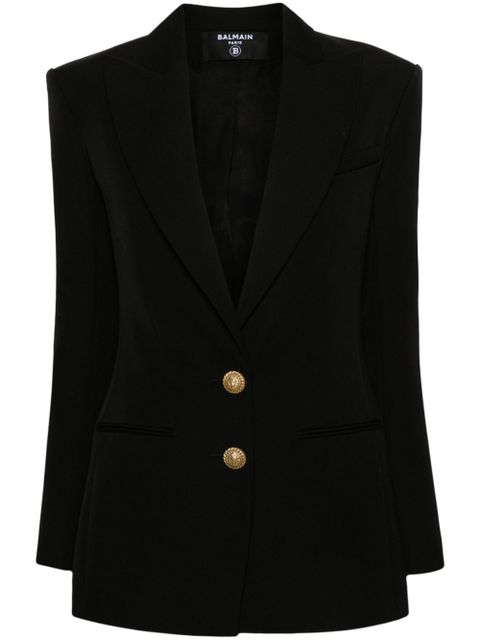 Balmain single-breasted virgin wool blazer - Black - zdjęcie produktu nr 1