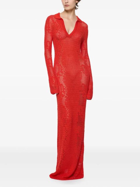 Paris Georgia crochet maxi dress - Red