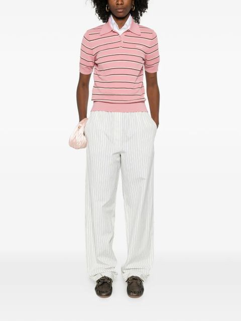 Miu Miu striped trousers - Neutrals - zdjęcie produktu nr 2